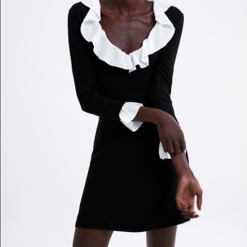 Zara knit contrasting dress